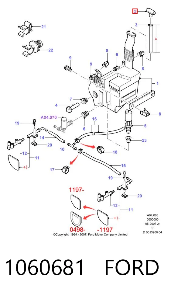 1060681 Ford Botella limpiaparabrisas