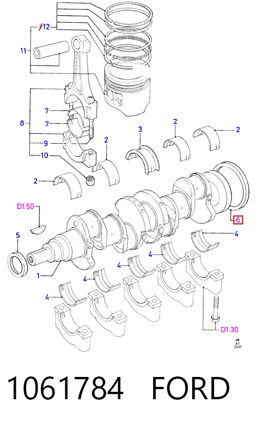 Retén del cigüeñal Ford Taunus sedán (GBTS, GBFS, CBTS) (1975 - 1979) precio, desde 12,15 EUR