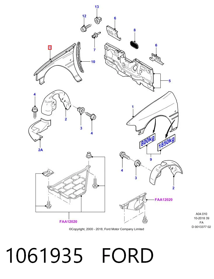 Comprar Aleta delantera izquierda Ford Escort VII ALL