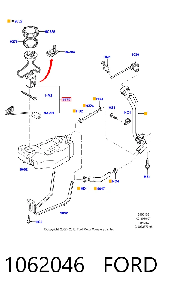1062046 Ford Módulo de alimentación de combustible