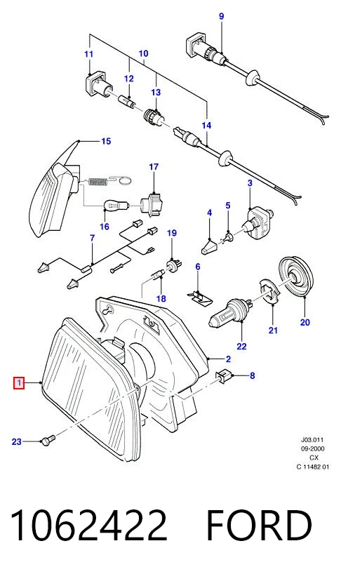 Comprar Faro derecho Ford Fiesta Mk3 GFJ