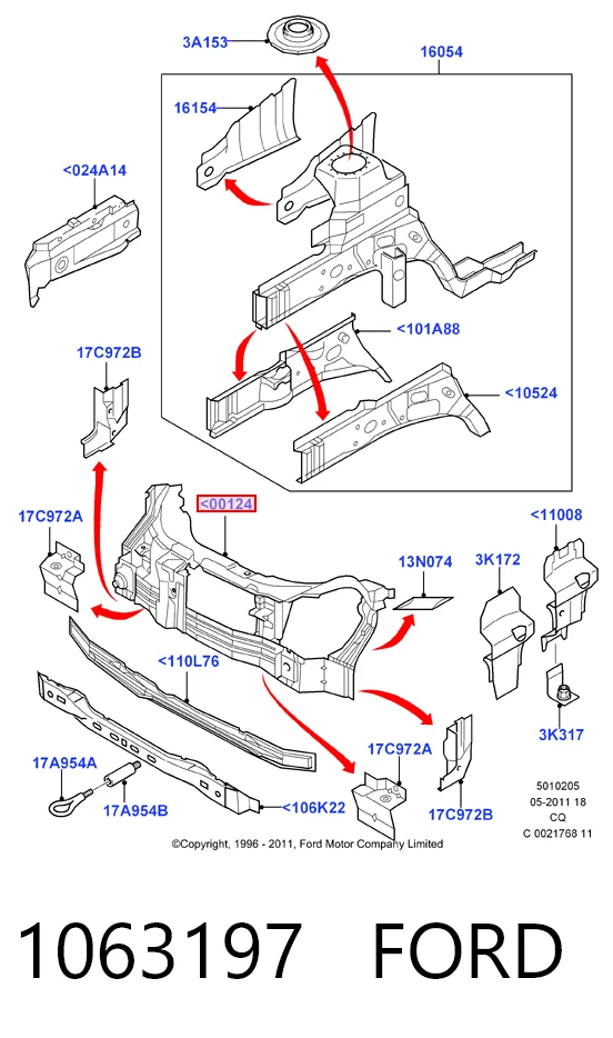  Soporte de radiador Ford Ka 