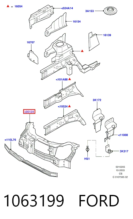 Soporte de radiador  Ford Ka 