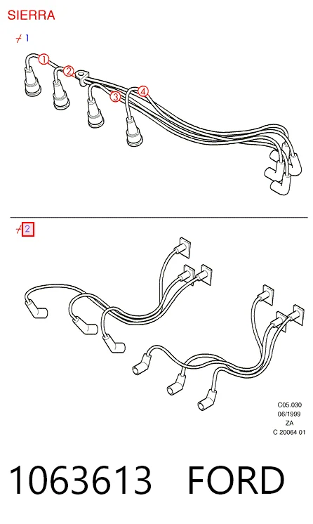  Cables de bujías Ford Transit 4