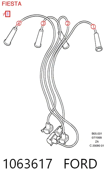  Cables de bujías Ford Escort 4