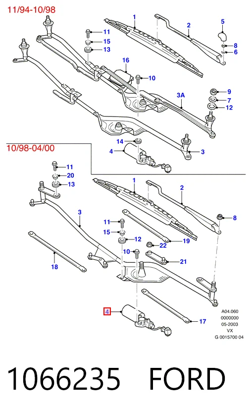 Motor del limpiaparabrisas Seat Alhambra  (7V8, 7V9)