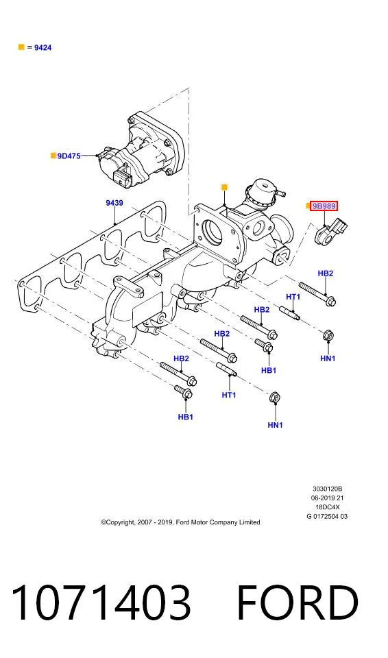 1071403 Ford Sensor de posición del acelerador