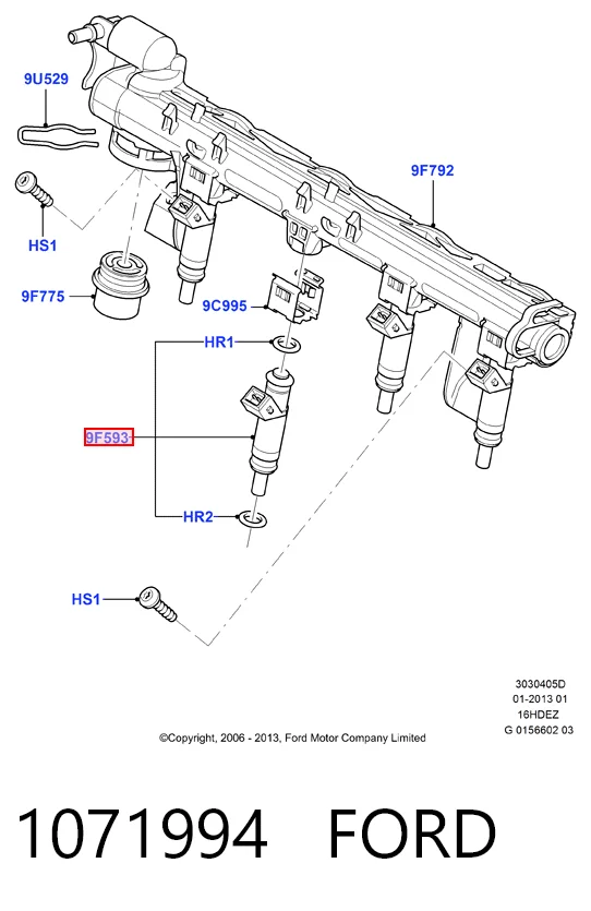 1071994 Ford Inyector de combustible