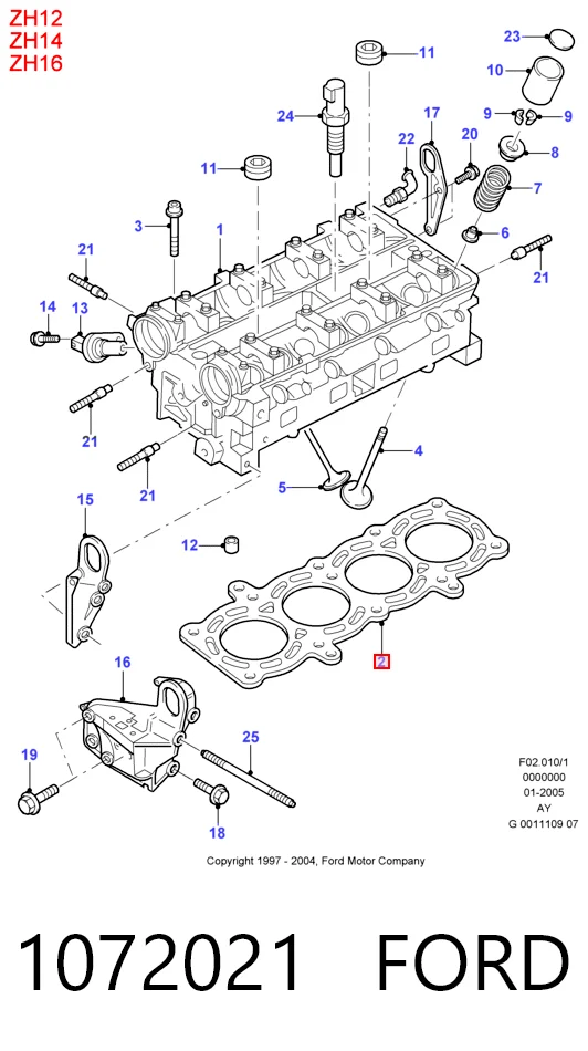 Comprar Junta de culata Ford Fiesta Mk5 JH, JD