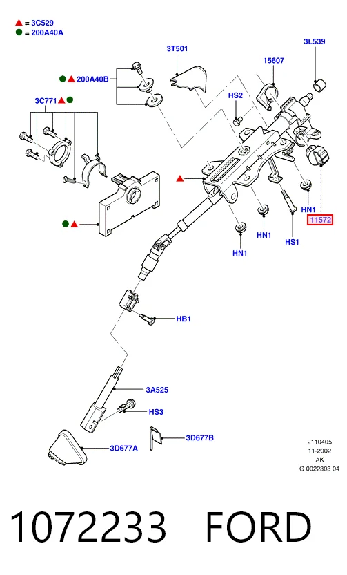 1072233 Ford Conmutador de encendido
