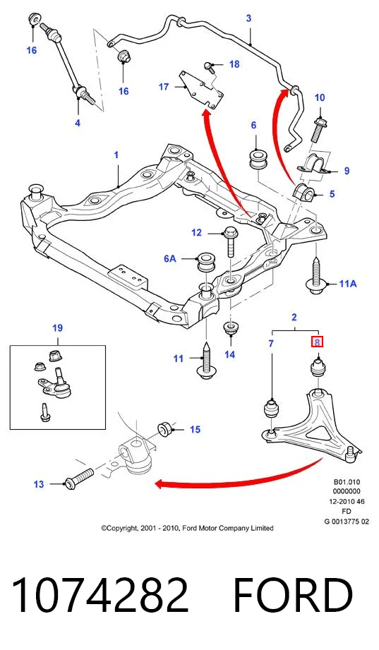 Silentblock suspension Mondeo I hatchback (1993-1996) original desde 7,07 €
