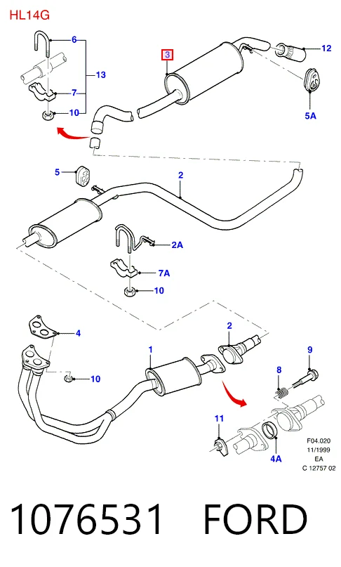 Silenciador trasero para Ford Escort VII ALL