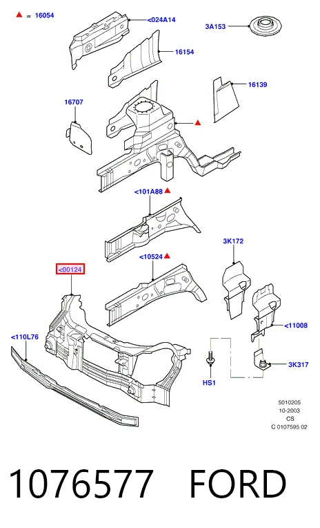 Panel de soporte del radiador y montaje de faros Ford Ka hatchback (RBT) (1996 - 2008) precio, desde 48,27 EUR