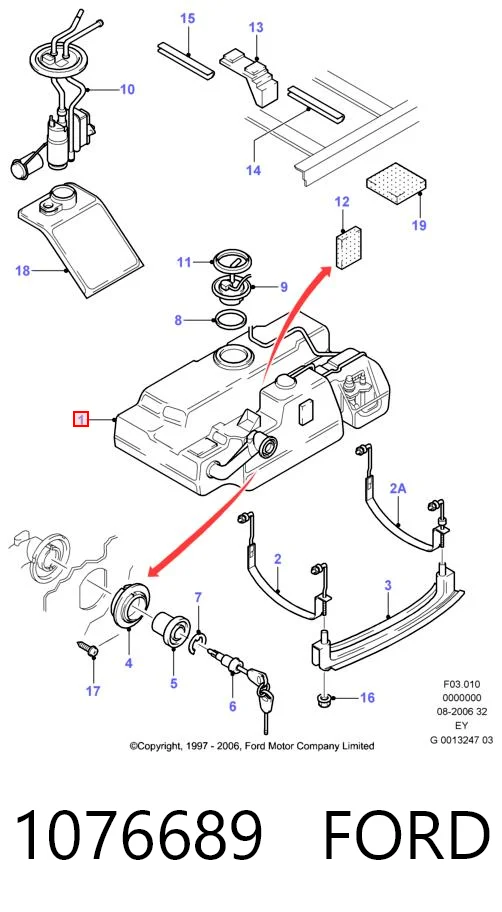Depósito de gasolina para Ford Transit E