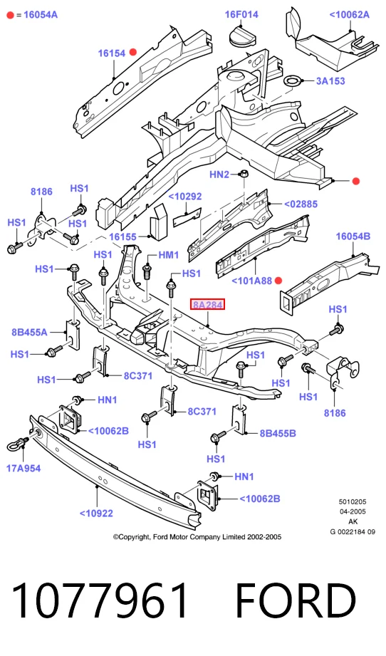  Soporte de radiador Ford Focus 1