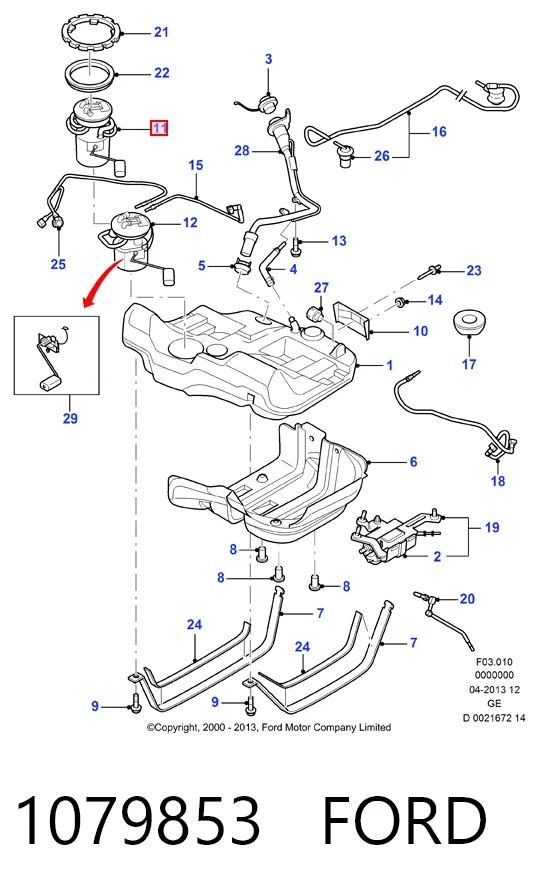 1079853 Ford Módulo de alimentación de combustible