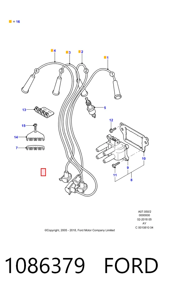  Cables de bujías Ford Ka 