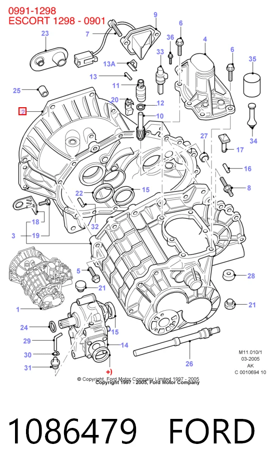  Caja de cambios Ford Escort 6