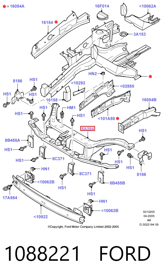 Soporte de radiador  Ford Focus I