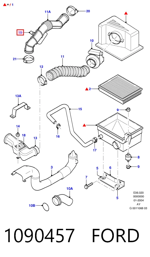 1090457 Ford Sensor de temperatura del aire de admisión