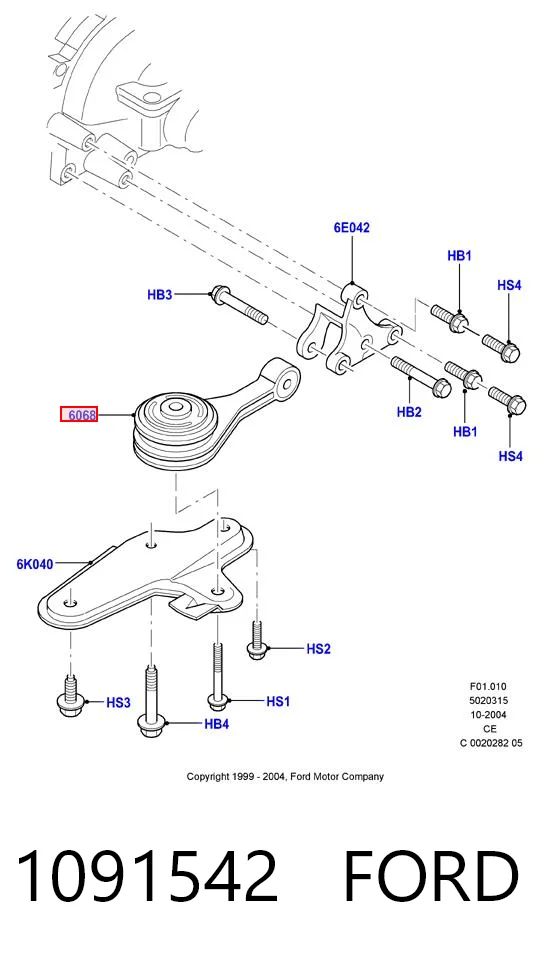 Comprar Soporte trasero del motor Ford Fiesta IV JAS, JBS a bajo precio