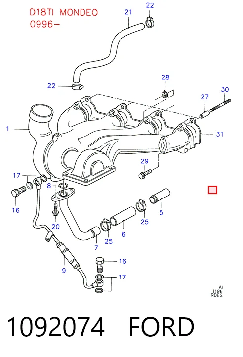  Junta colector escape Ford Orion 2