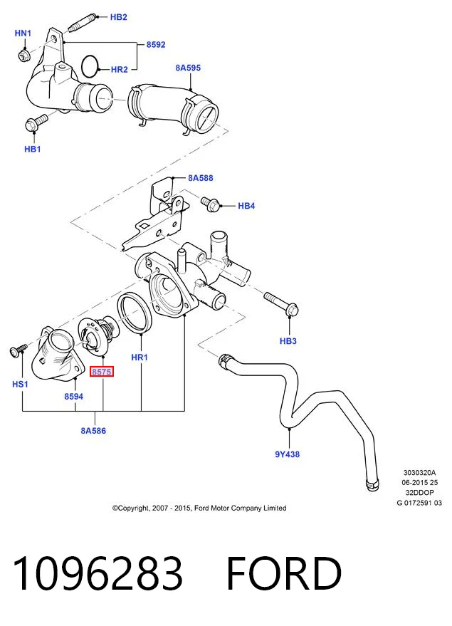 Termostato de agua Ford Transit  (2000-2006)