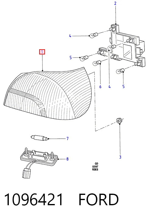 Comprar Piloto trasero derecho Ford Mondeo II BFP a bajo precio