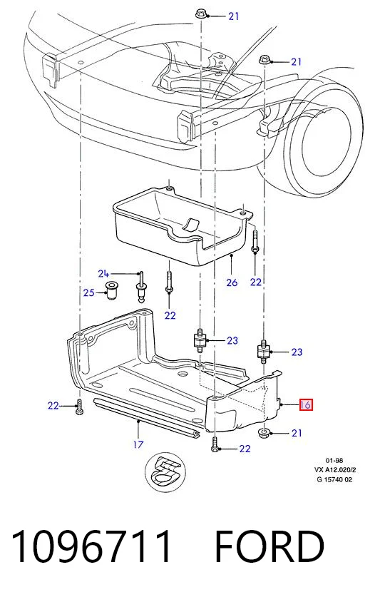 Protector antiempotramiento del motor  Volkswagen Sharan I