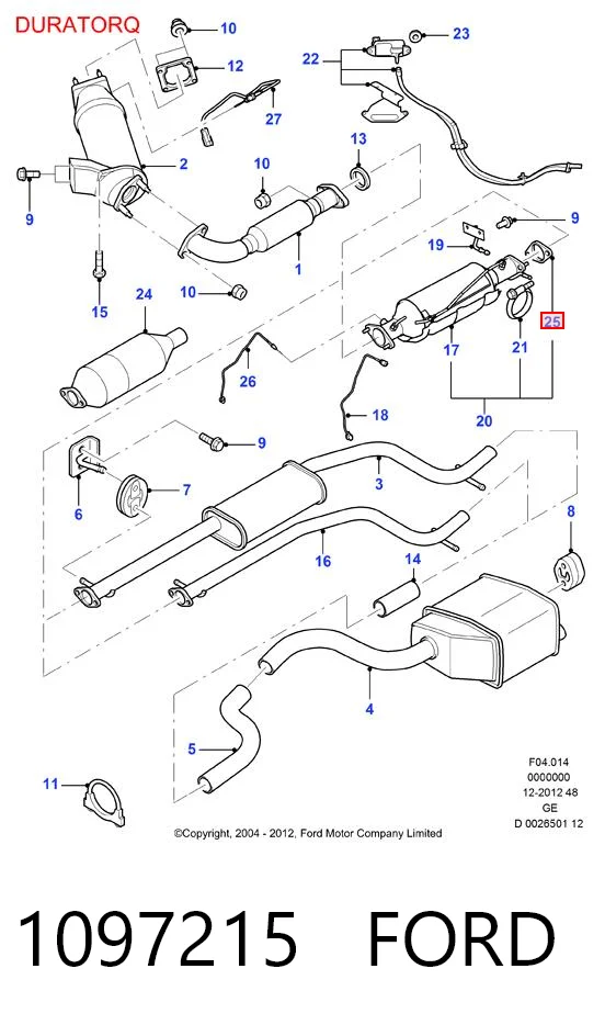 Junta de sistema de escape Ford Mondeo II (1996-2000)