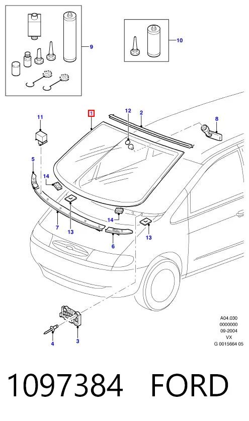 Cristal parabrisas Ford Galaxy  desde 58,99 €