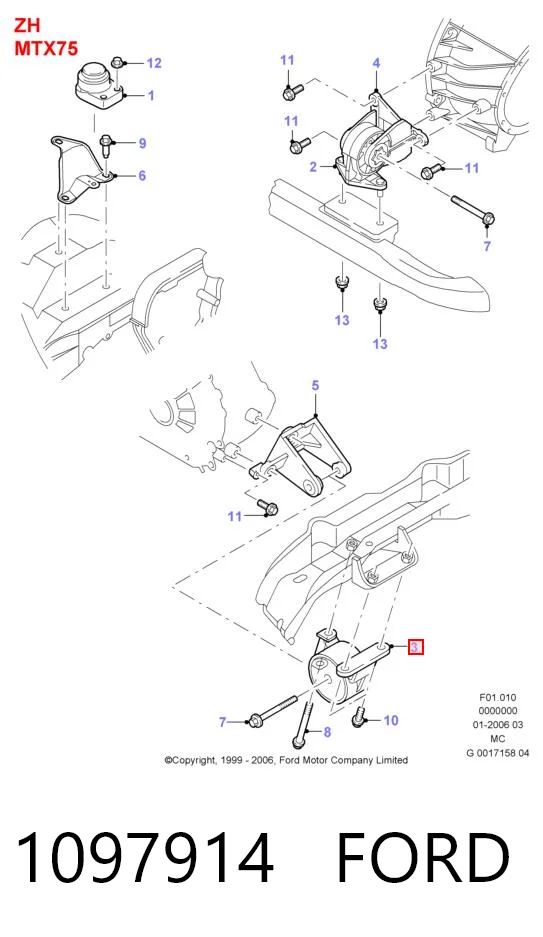 Comprar Soporte trasero del motor Ford Mondeo II BAP a bajo precio