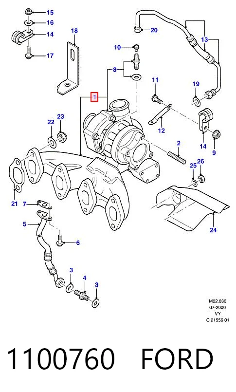 1100760 Ford Turbo para motor