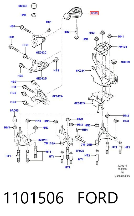Taco de caja de cambios para Ford Focus DFW