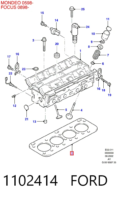 Juntas de culata Mazda YF0910271B precio, desde 37,34 EUR
