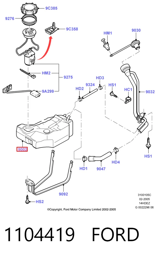 Depósito de gasolina para Ford Focus DFW