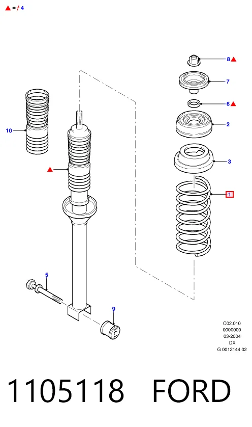 Muelle de suspensión para Ford Fiesta IV (JAS, JBS)