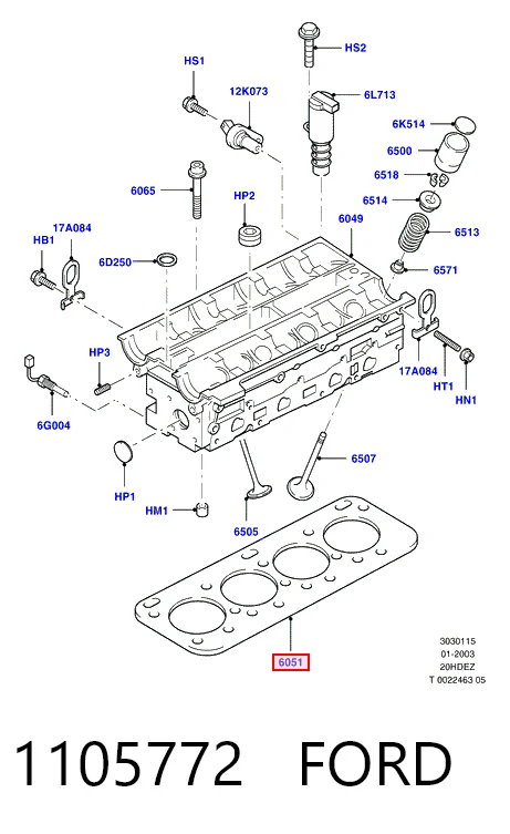Comprar YF0910271B Mazda Junta de culata