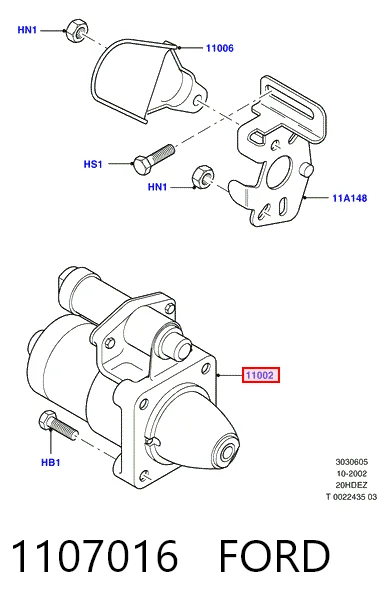 1107016 Ford Arranque motores