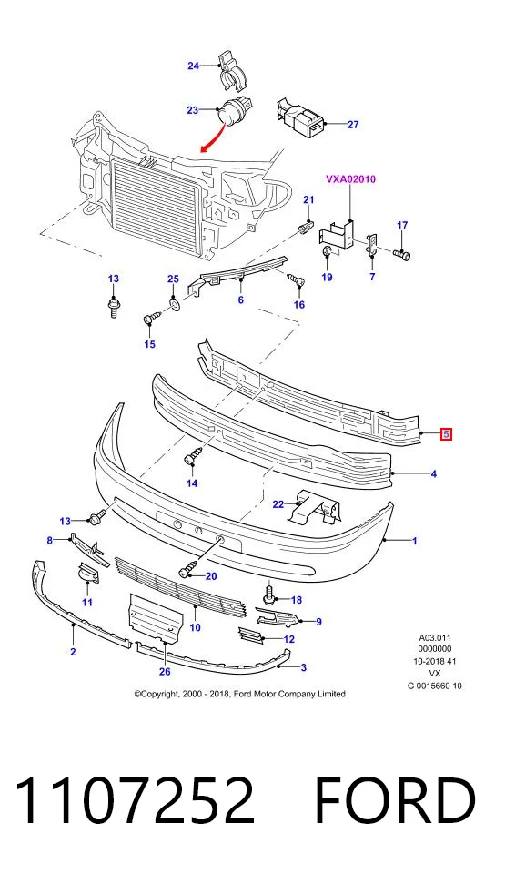 Refuerzo de parachoques delantero Ford Galaxy I VX monovolumen (WGR) (1994 - 2000) precio, desde 76,96 EUR