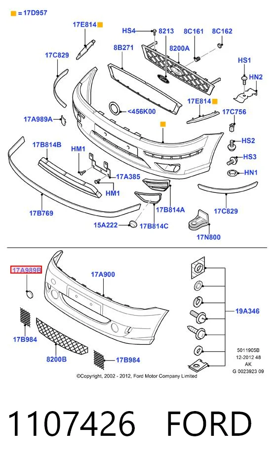 Tapa del enganche de remolcado delantera para Ford Focus DFW