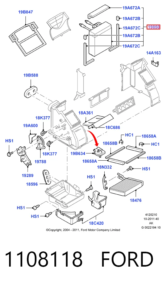 Evaporador para Ford Connect  (TC7)