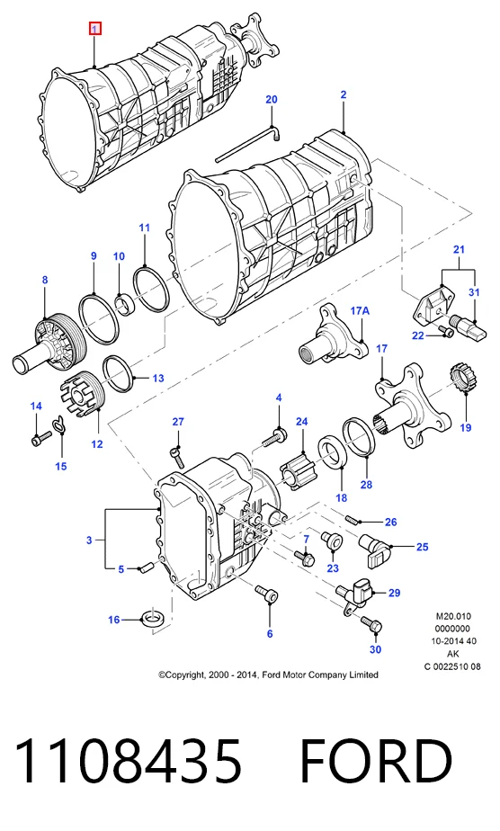 Caja de cambios mecánica para Ford Transit V V184/5