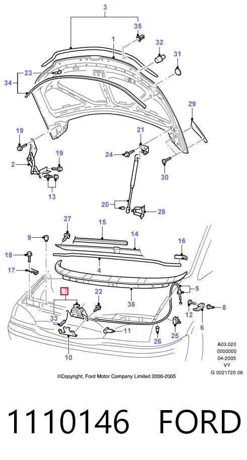 Comprar Cerradura del capó Ford Galaxy  WGR a bajo precio