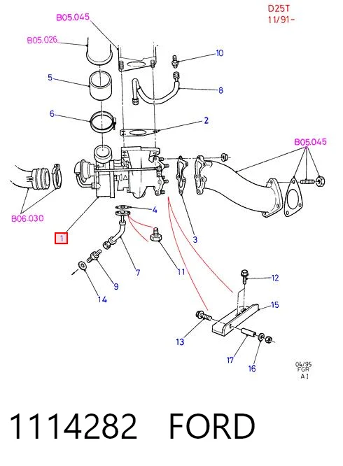 1114282 Ford Turbo para motor