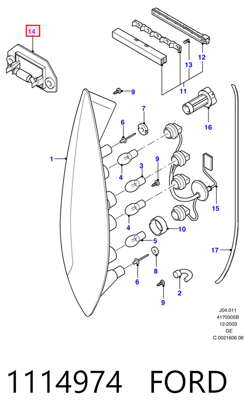 Lampara de matricula Ford Mondeo III desde 11,26 €
