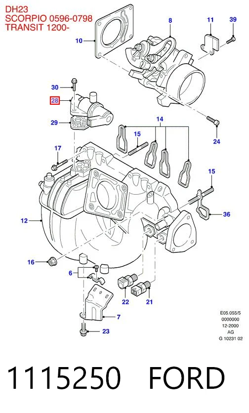 Regulador de ralentí Ford Transit  (2000-2006)