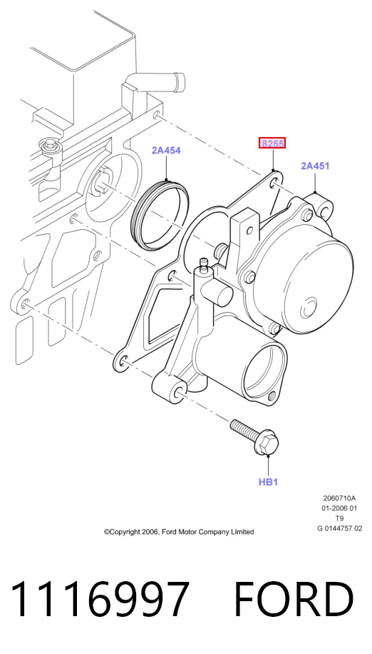 9676973280 Fiat/Alfa/Lancia Junta de la bomba de vacío