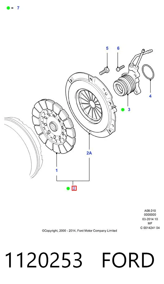 1120253 Ford Embrague motor
