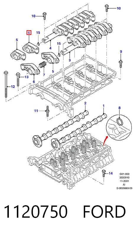 Balancín de motor para Ford Transit  (V184/5)
